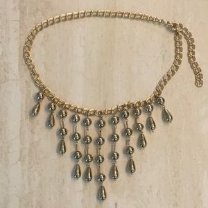 Gold Chain Belt Women’s Dangling Bling Waist Belly Chain Oval Charms